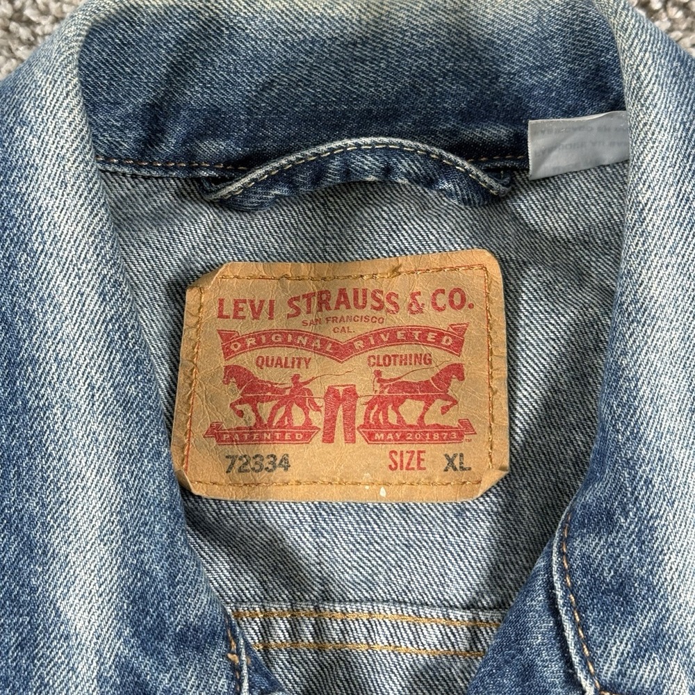 Vintage Levis Jacket Men XL 72334 Boxy Fit Trucker Type III 90s Acid Wash Grunge - Picture 3 of 15